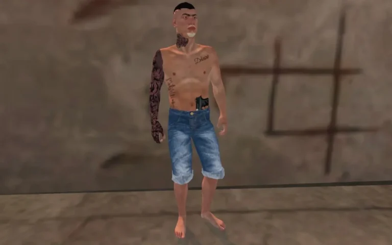 Armamento Pistola na Cintura Tatuagem skin