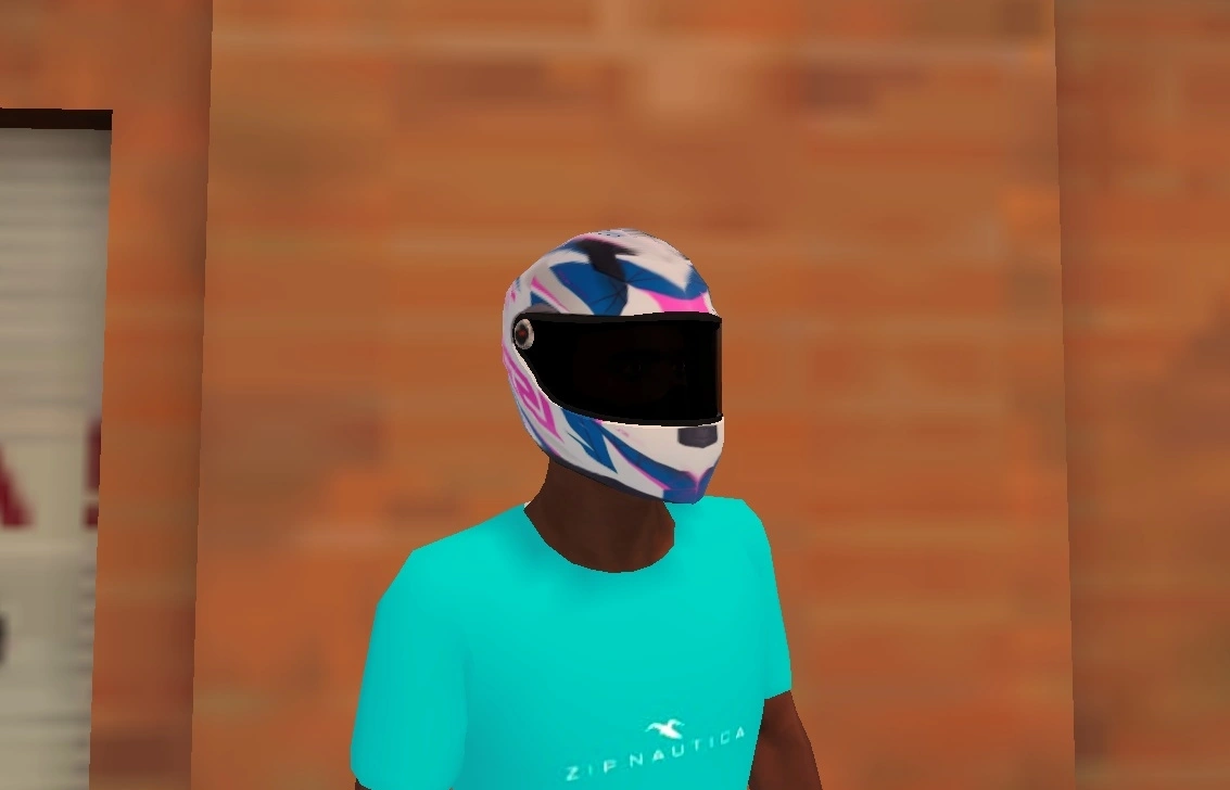 LS2 Draze Branco Azul e Rosa skin